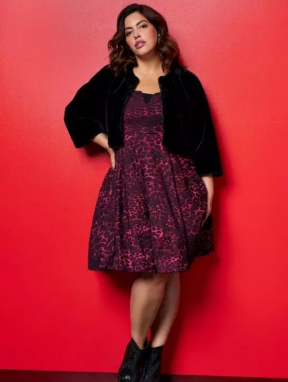 Torrid x Betsey Johnson Leopard Print Babydoll Dress, Size 18 NWT